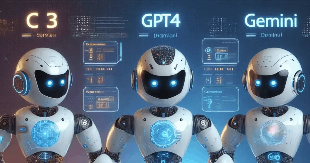 2024 年 3 款熱門生成式AI：Claude 3、ChatGPT 4、Google Gemini advanced